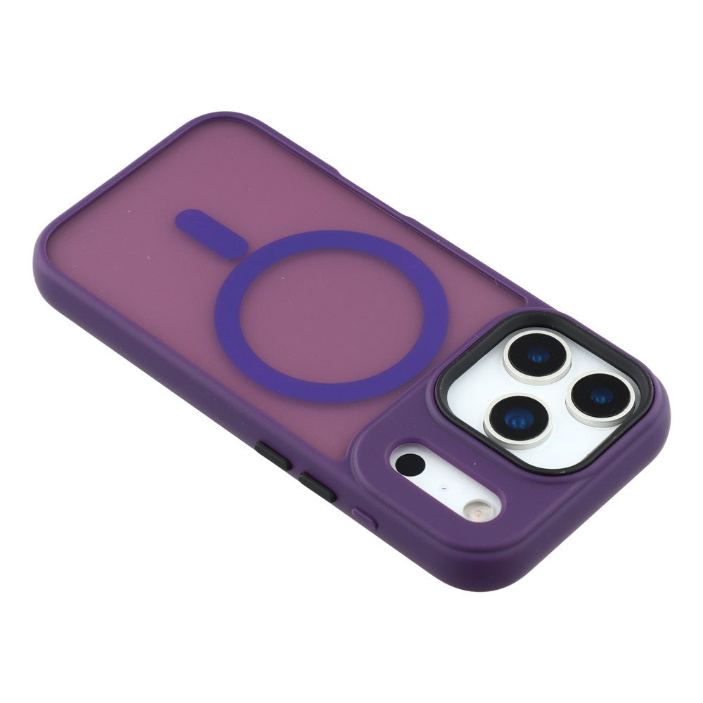 For iPhone 17 Pro Max Case Compatible with MagSafe Skin-Touch PC + TPU Phone Cover - Dark Purple