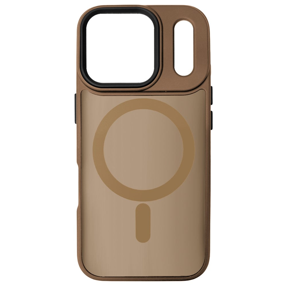 For iPhone 17 Pro Max Case Compatible with MagSafe Skin-Touch PC + TPU Phone Cover - Brown