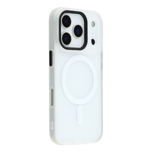 For iPhone 17 Pro Max Case Compatible with MagSafe Skin-Touch PC + TPU Phone Cover - Transparent White