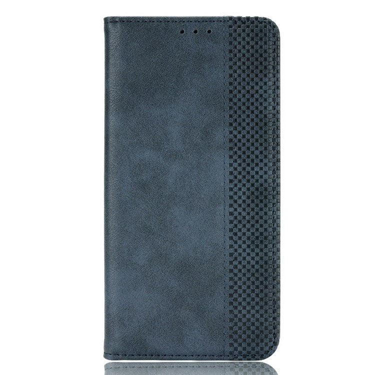 For Infinix Note 12 Pro 4G X676B / Note 12 (2023) 4G Retro TPU Leather Wallet Stand Case Imprinted Pattern Phone Cover - Blue