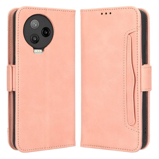 For Infinix Note 12 Pro 4G X676B Multiple Card Slots Anti-Scratch PU Leather Dual Magnetic Clasp Phone Cover Stand Wallet Case - Pink