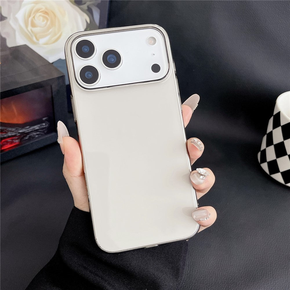 For iPhone 17 Pro Max Crystal Clear Case Shockproof Hard PC Phone Back Cover - Transparent Grey