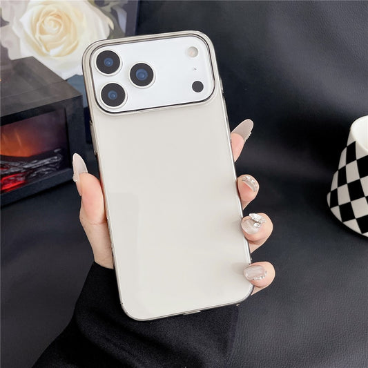 For iPhone 17 Pro Max Crystal Clear Case Shockproof Hard PC Phone Back Cover - Transparent Grey
