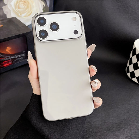 For iPhone 17 Pro Max Crystal Clear Case Shockproof Hard PC Phone Back Cover - Transparent Black