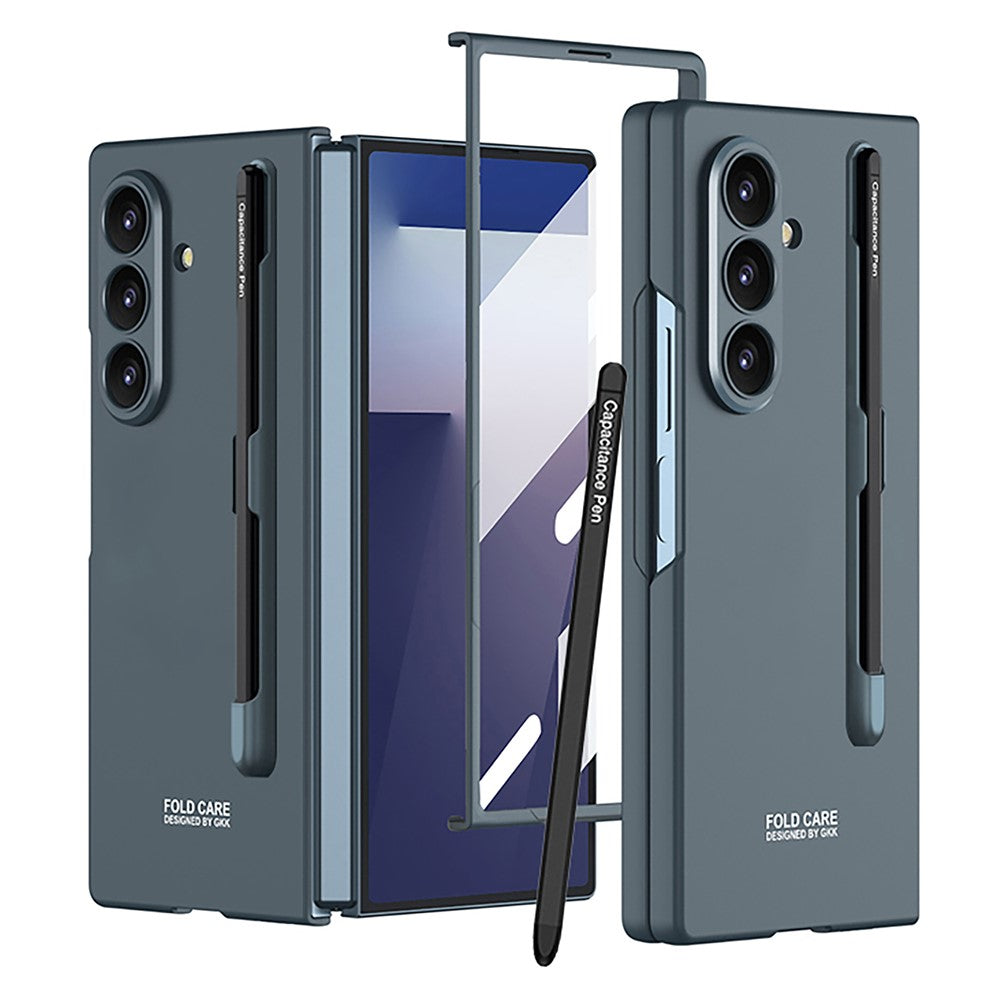 GKK For Samsung Galaxy Z Fold7 5G Case with Stylus PC + Tempered Glass Slim Phone Back Cover - Green