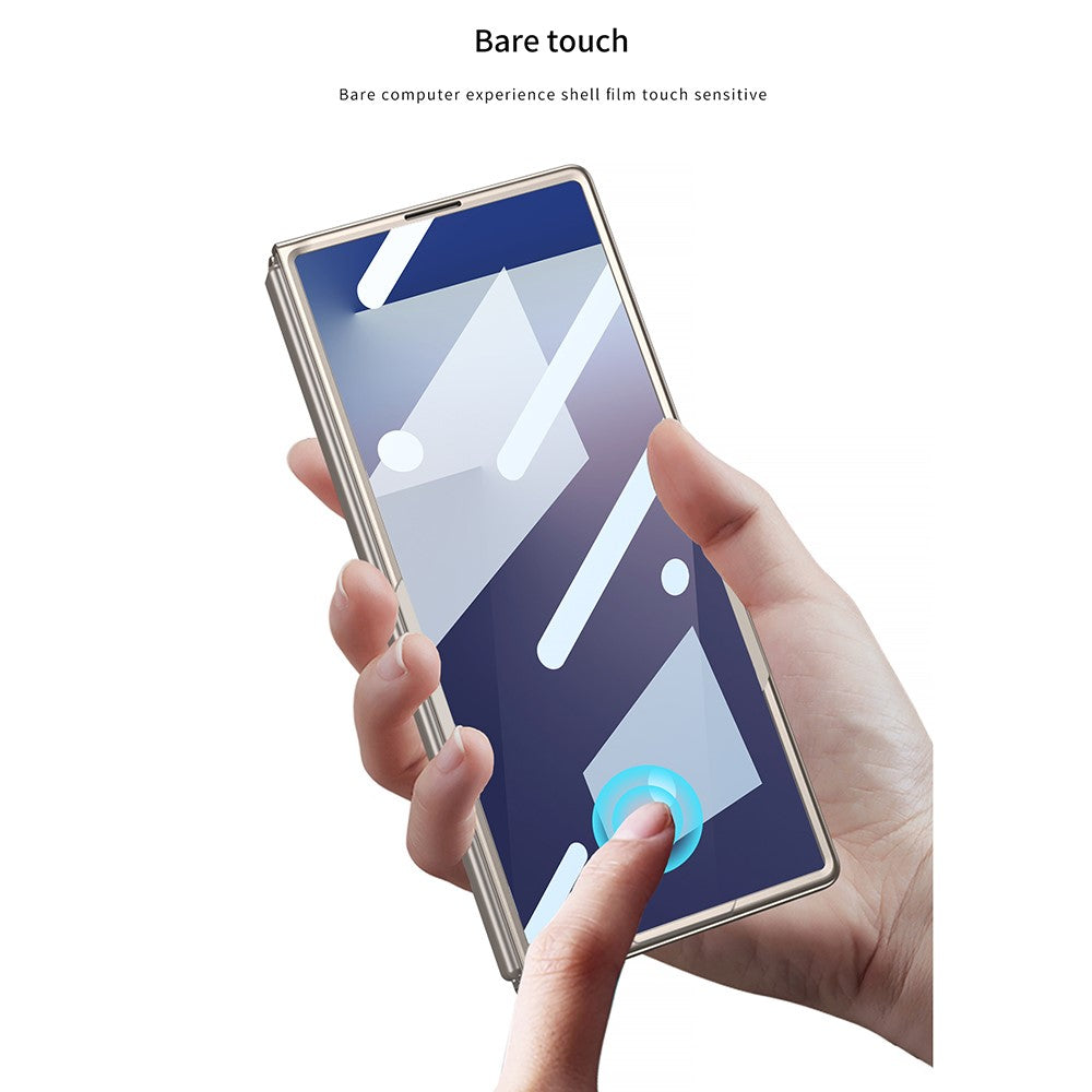 GKK For Samsung Galaxy Z Fold7 5G Case with Stylus PC + Tempered Glass Slim Phone Back Cover - Blue