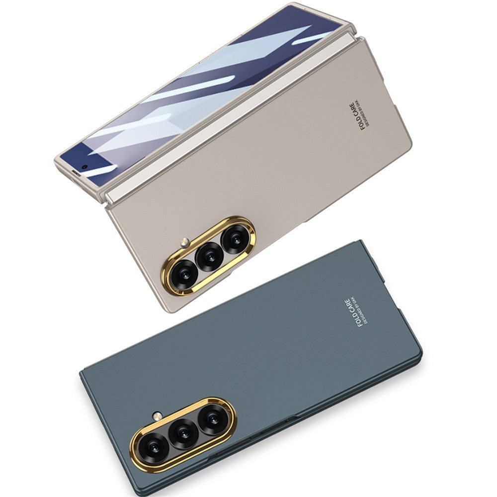 GKK For Samsung Galaxy Z Fold7 5G Case PC + Tempered Glass Phone Back Cover - Titanium Grey