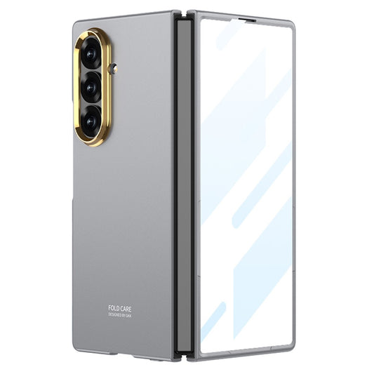 GKK For Samsung Galaxy Z Fold7 5G Case PC + Tempered Glass Phone Back Cover - Grey
