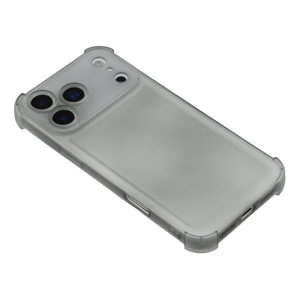 For iPhone 17 Pro Max Case Skin Touch Matte TPU Phone Back Cover Precise Cutouts - Transparent Black