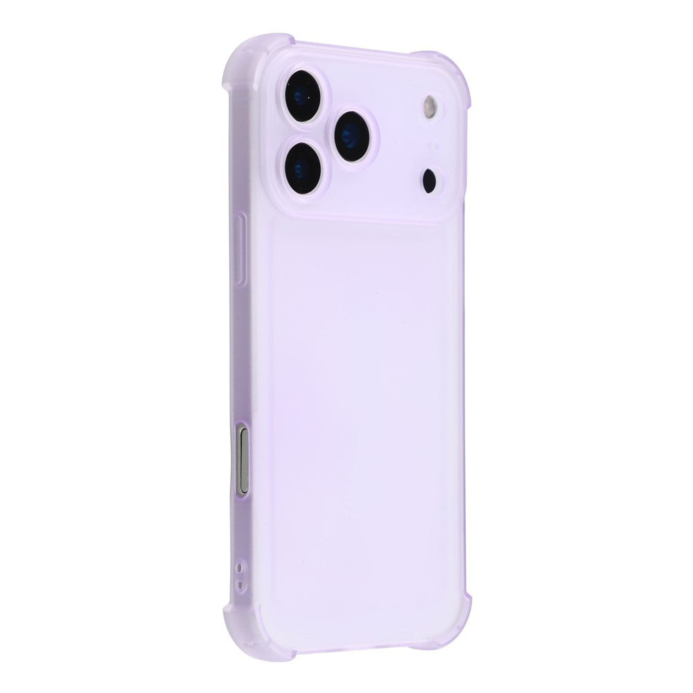 For iPhone 17 Pro Max Case Skin Touch Matte TPU Phone Back Cover Precise Cutouts - Transparent Purple