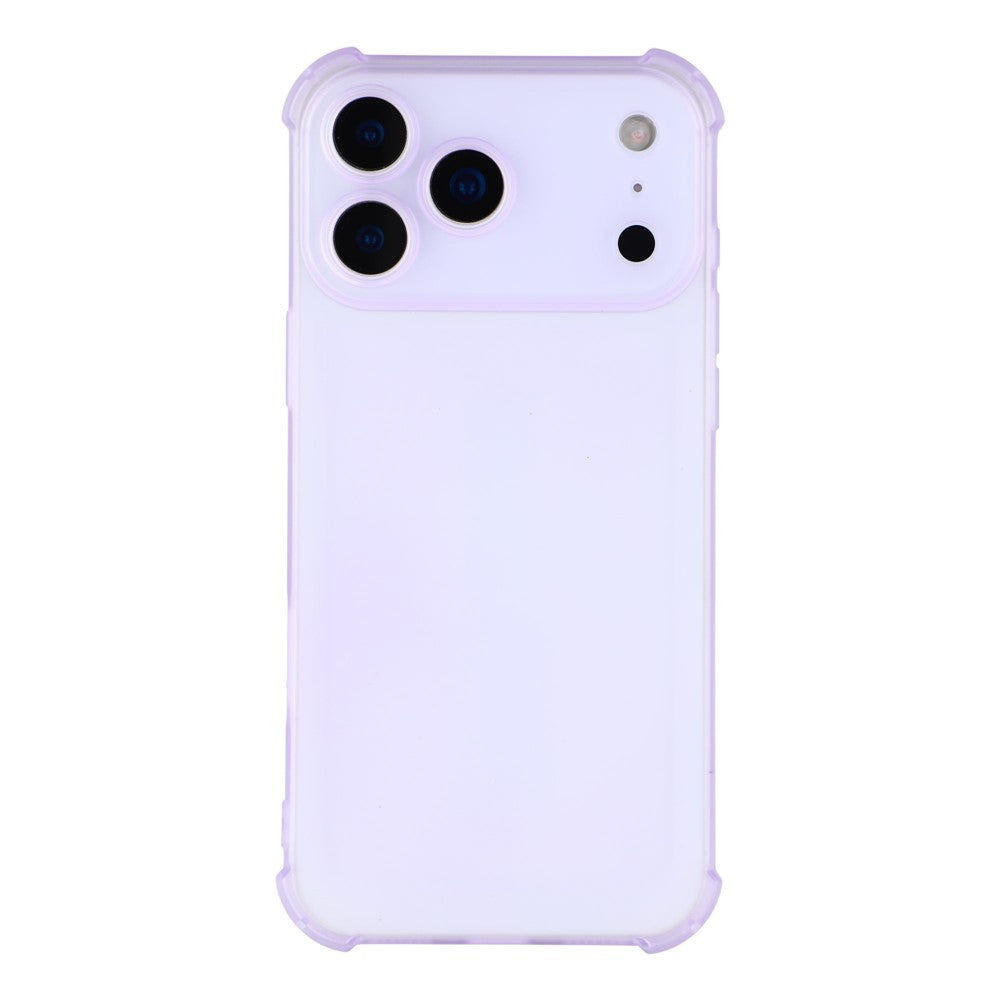 For iPhone 17 Pro Max Case Skin Touch Matte TPU Phone Back Cover Precise Cutouts - Transparent Purple