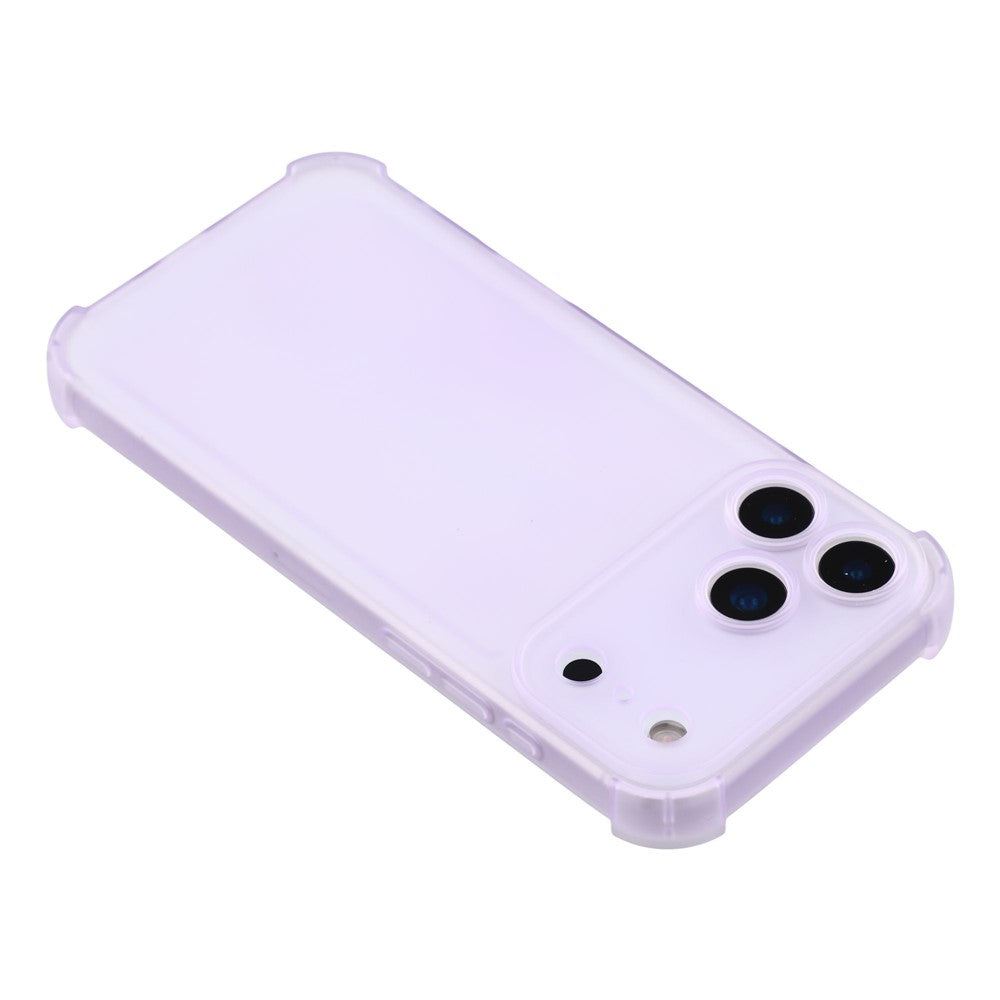 For iPhone 17 Pro Max Case Skin Touch Matte TPU Phone Back Cover Precise Cutouts - Transparent Purple