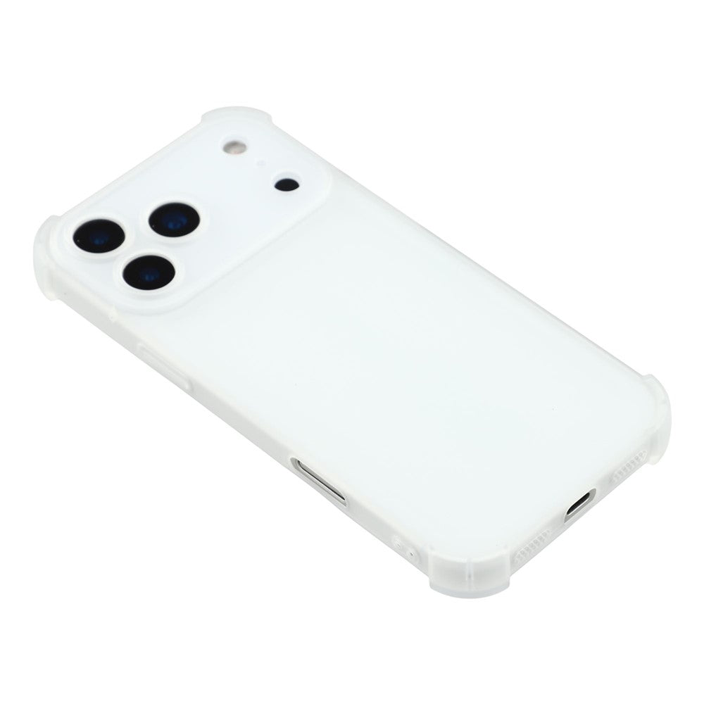For iPhone 17 Pro Max Case Skin Touch Matte TPU Phone Back Cover Precise Cutouts - Transparent White