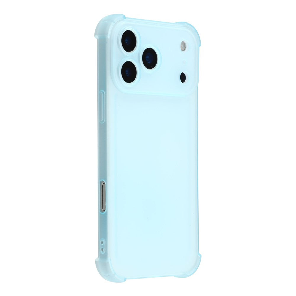 For iPhone 17 Pro Max Case Skin Touch Matte TPU Phone Back Cover Precise Cutouts - Transparent Blue