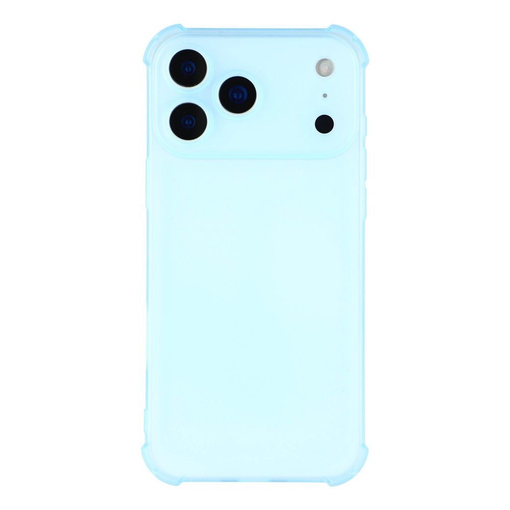 For iPhone 17 Pro Max Case Skin Touch Matte TPU Phone Back Cover Precise Cutouts - Transparent Blue