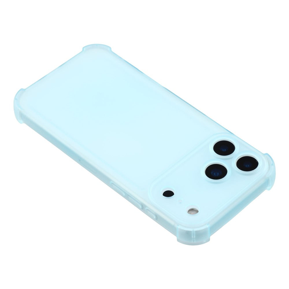 For iPhone 17 Pro Max Case Skin Touch Matte TPU Phone Back Cover Precise Cutouts - Transparent Blue
