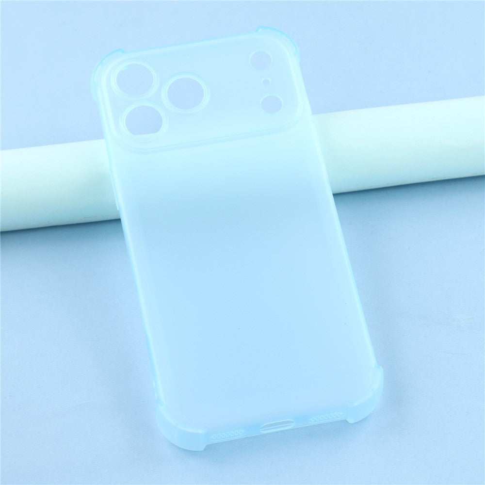 For iPhone 17 Pro Max Case Skin Touch Matte TPU Phone Back Cover Precise Cutouts - Transparent Blue