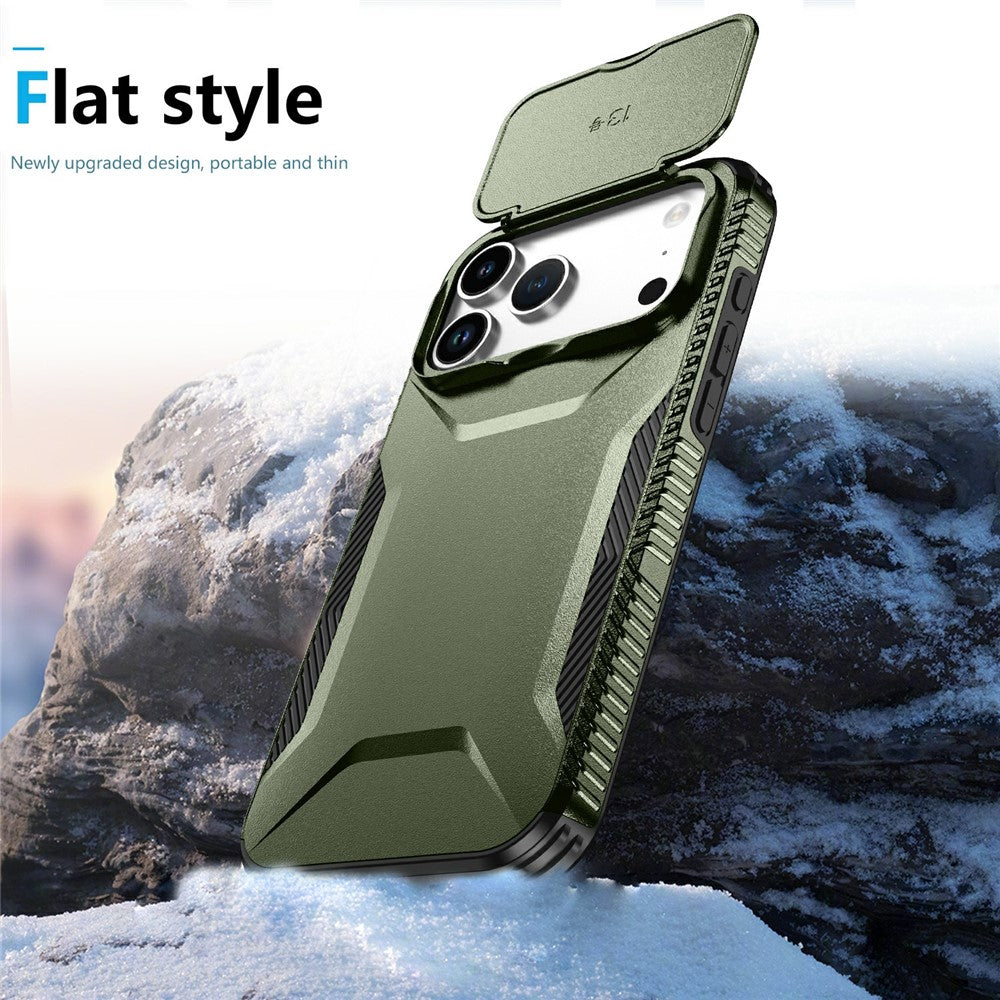 For iPhone 17 Pro Max Case Camshield TPU + PC Phone Cover Non-Slip Side Edge - Green