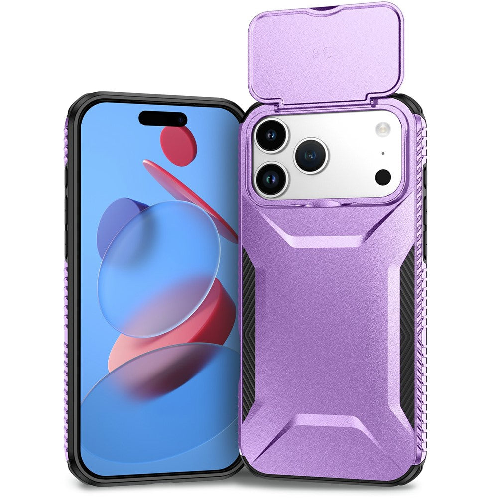 For iPhone 17 Pro Max Case Camshield TPU + PC Phone Cover Non-Slip Side Edge - Purple