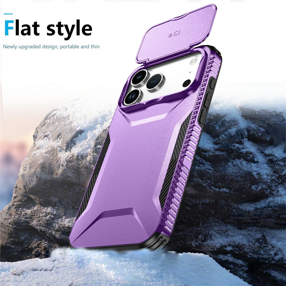 For iPhone 17 Pro Max Case Camshield TPU + PC Phone Cover Non-Slip Side Edge - Purple