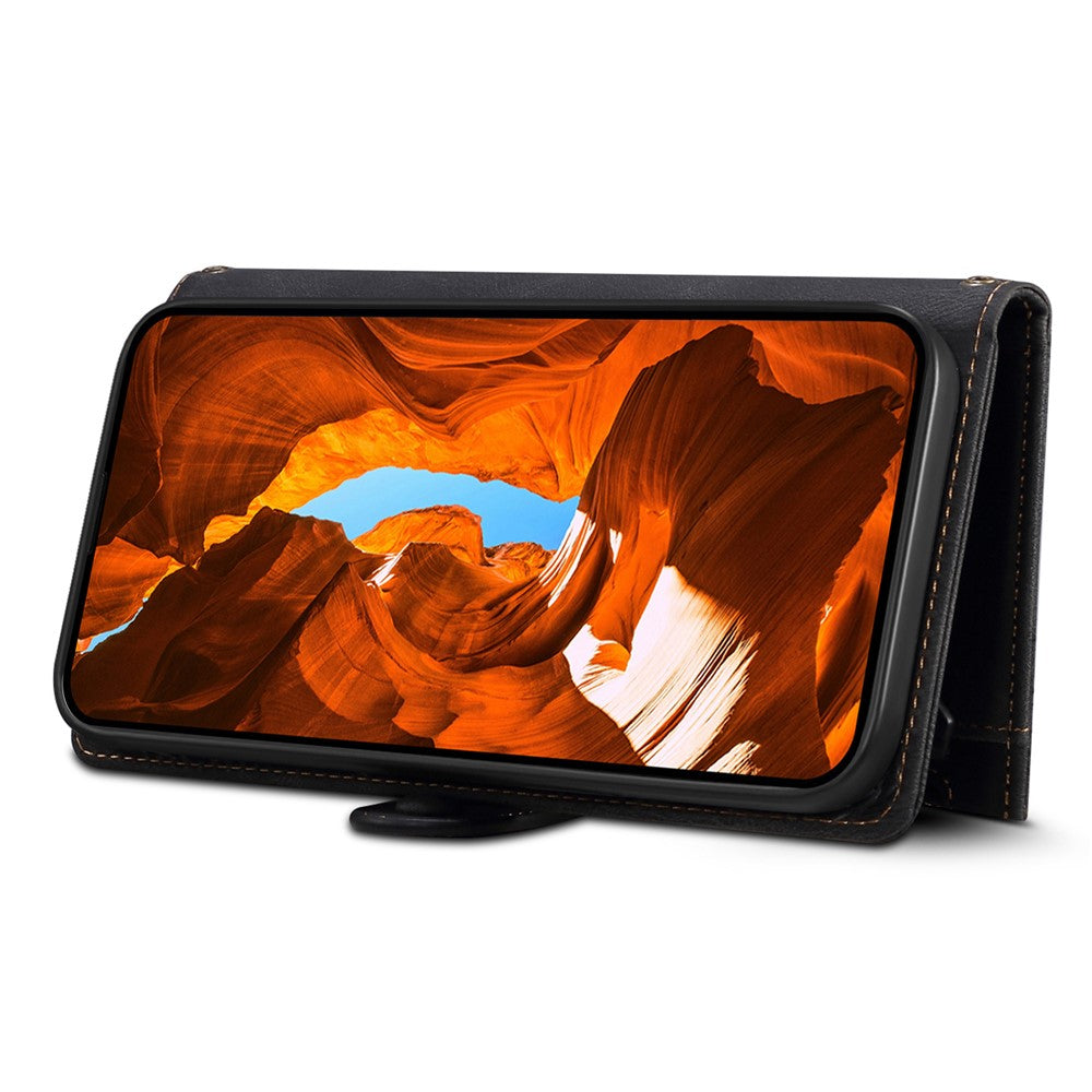 ESEBLE Star Series For iPhone 17 Pro Max Case Zipper Wallet Leather Stand Phone Cover with Wrist Strap - Blue