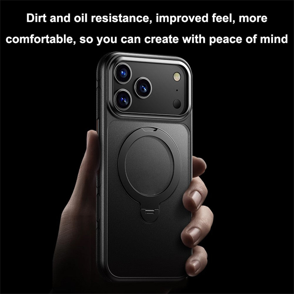 For iPhone 17 Pro Max Case Compatible with MagSafe Drop Proof TPU PC Kickstand Phone Cover - Transparent