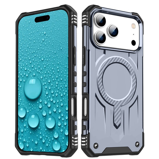 For iPhone 17 Pro Max Case Compatible with MagSafe Four Corner Airbags PC + TPU Phone Cover - Grey