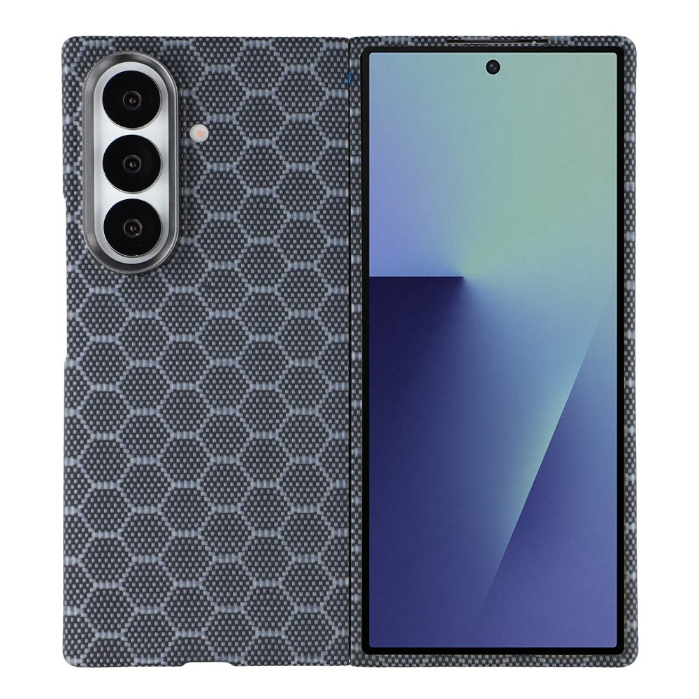 For Samsung Galaxy Z Fold7 5G Magnetic Case Honeycomb Texture Aramid Fiber Phone Cover with Front Frame