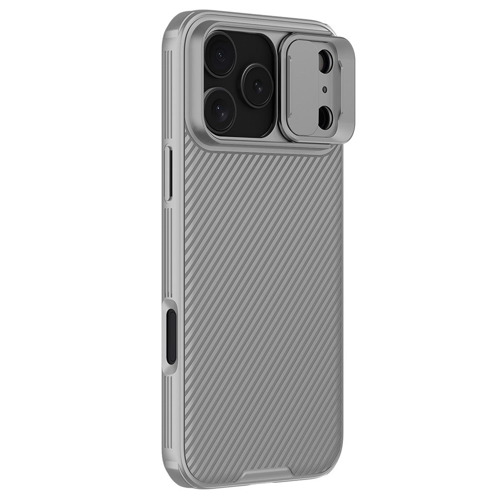 NILLKIN Camshield Pro Series for iPhone 17 Pro Max Case PC + TPU Slide Camera Lid Phone Cover - Grey