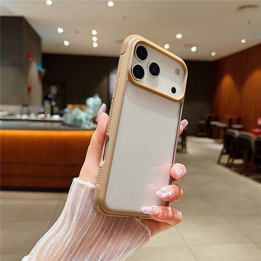 For iPhone 17 Pro Max Case TPU + PC Transparent Protective Phone Cover - Coffee