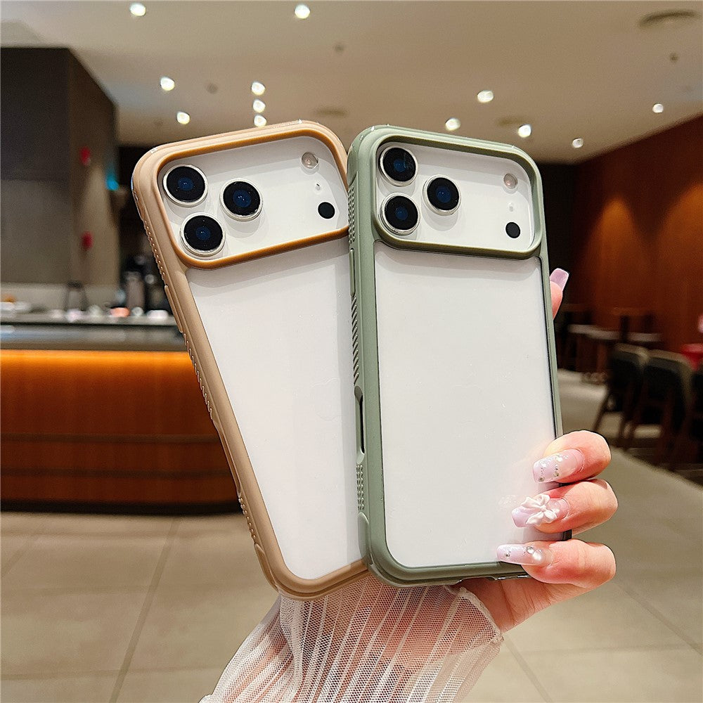 For iPhone 17 Pro Max Case TPU + PC Transparent Protective Phone Cover - Coffee