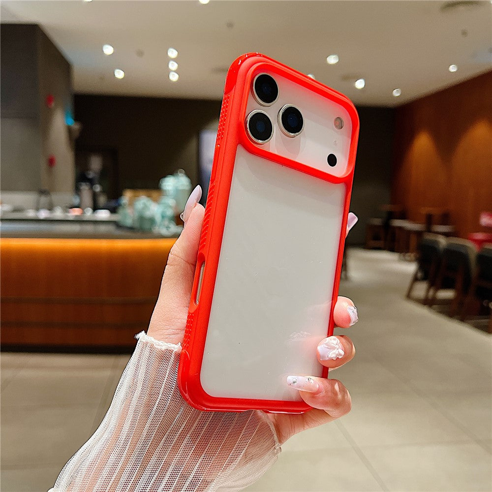 For iPhone 17 Pro Max Case TPU + PC Transparent Protective Phone Cover - Red