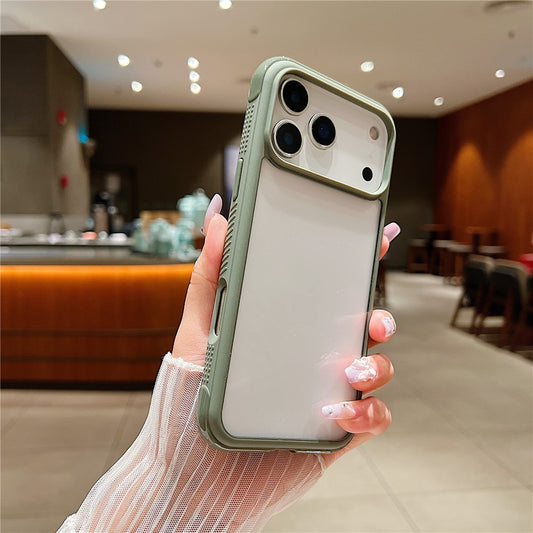 For iPhone 17 Pro Max Case TPU + PC Transparent Protective Phone Cover - Army Green