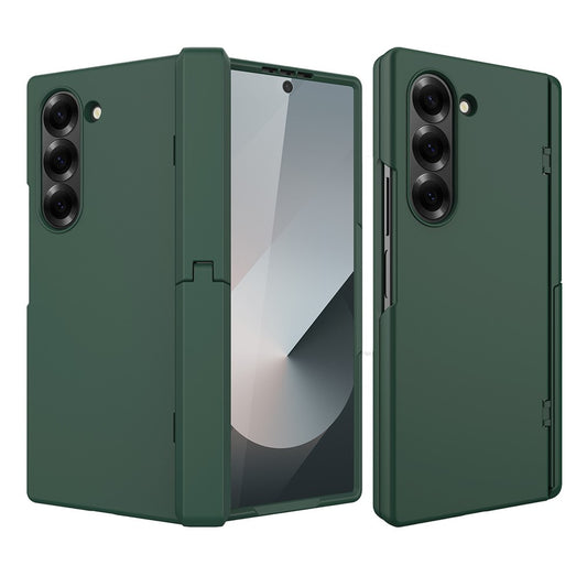 For Samsung Galaxy Z Fold7 5G Case Kickstand Hard PC Phone Cover with Screen Film - Green