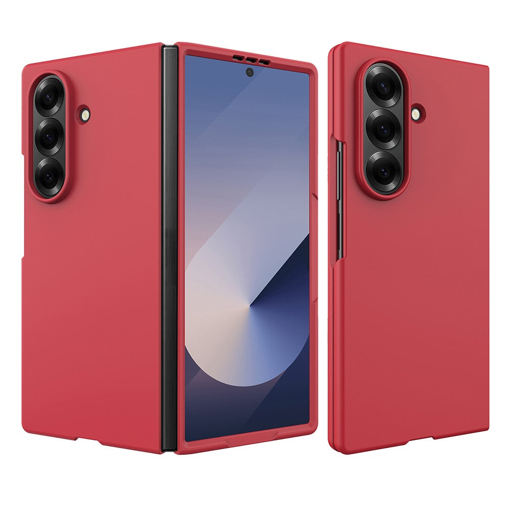 For Samsung Galaxy Z Fold7 5G Case Skin-Feel Anti Shock Hard PC Protective Phone Cover - Red