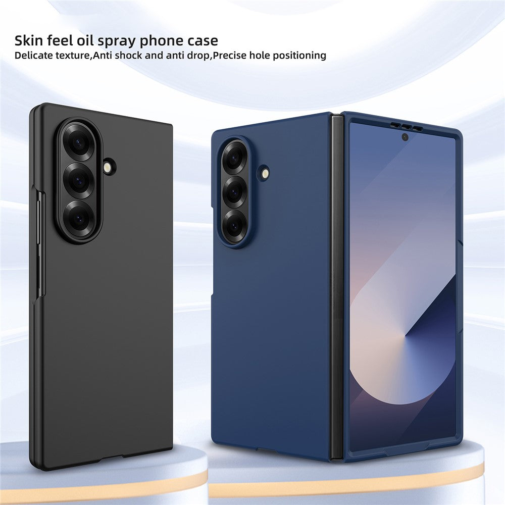 For Samsung Galaxy Z Fold7 5G Case Skin-Feel Anti Shock Hard PC Protective Phone Cover - Red