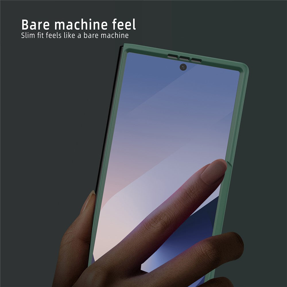 For Samsung Galaxy Z Fold7 5G Case Skin-Feel Anti Shock Hard PC Protective Phone Cover - Green