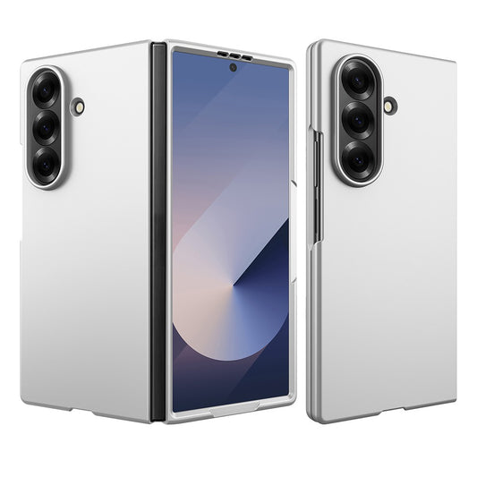 For Samsung Galaxy Z Fold7 5G Case Skin-Feel Anti Shock Hard PC Protective Phone Cover - Silver