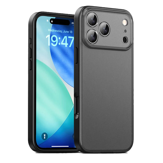IPAKY For iPhone 17 Pro Max Case Shockproof PC+TPU Matte Phone Cover - Black