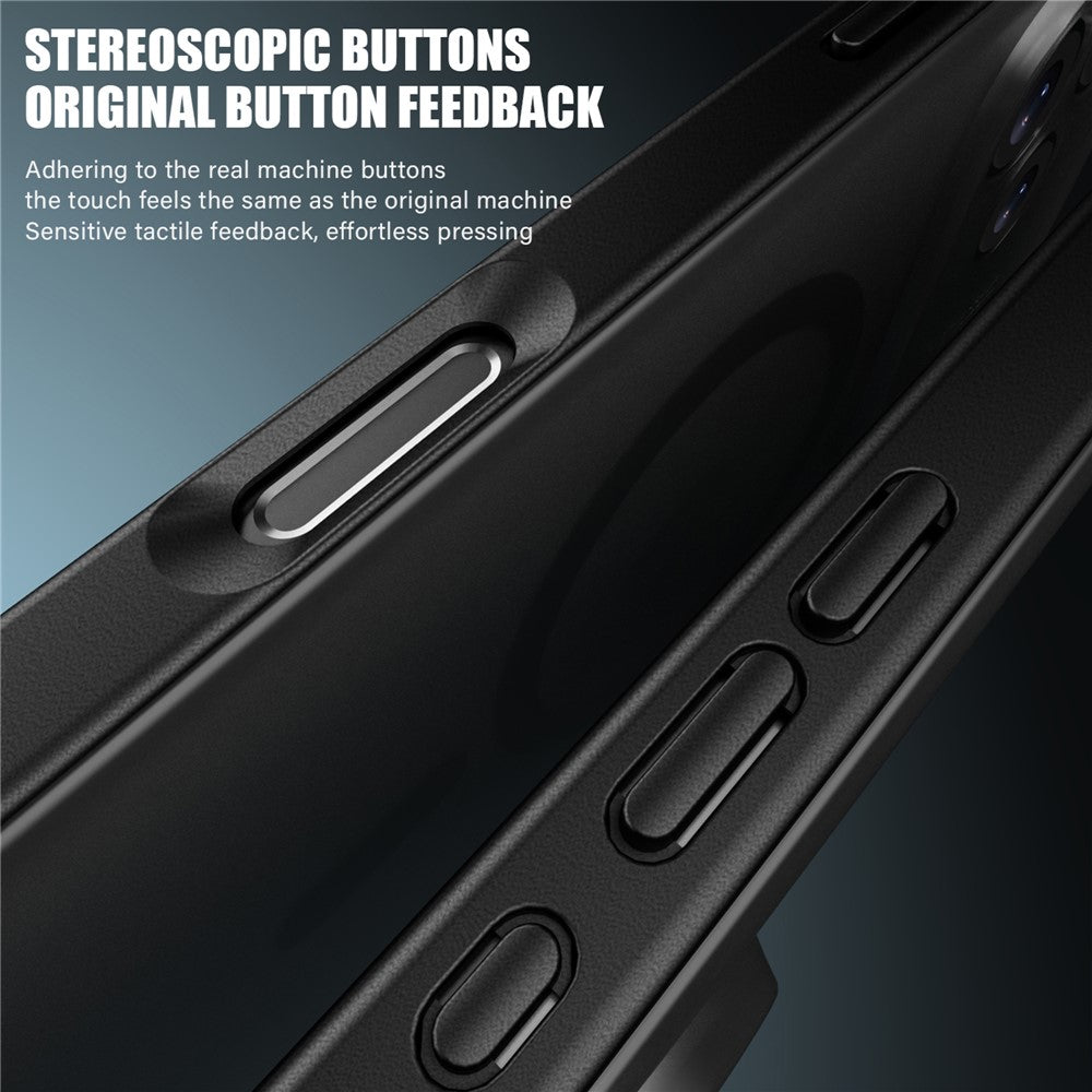 IPAKY For iPhone 17 Pro Max Case Shockproof PC+TPU Matte Phone Cover - Grey