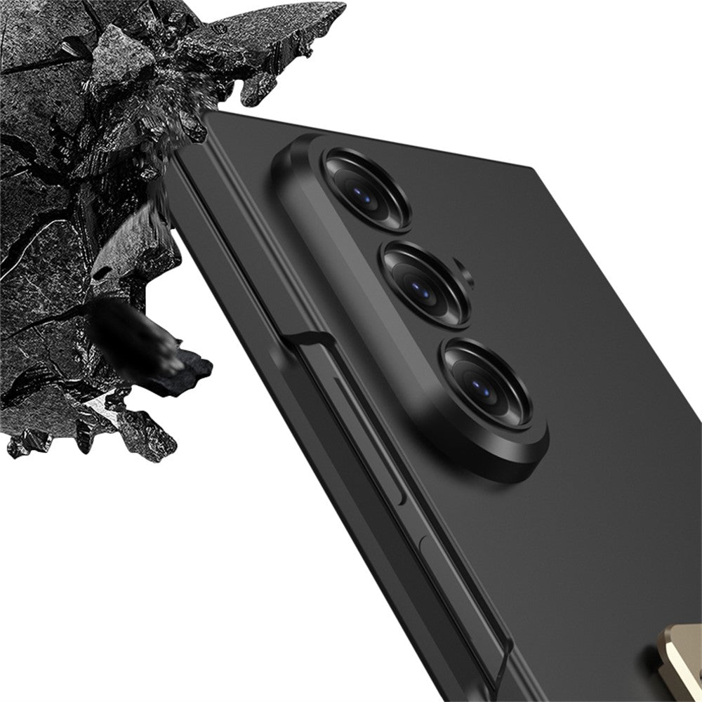 GKK For Samsung Galaxy Z Fold7 5G Case with Kickstand / Magnetic Strap PC Tempered Glass Phone Cover - Green