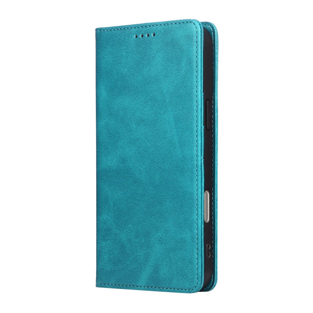 For iPhone 17 Pro Max Case RFID Blocking PU Leather Phone Wallet Cover - Peacock Blue