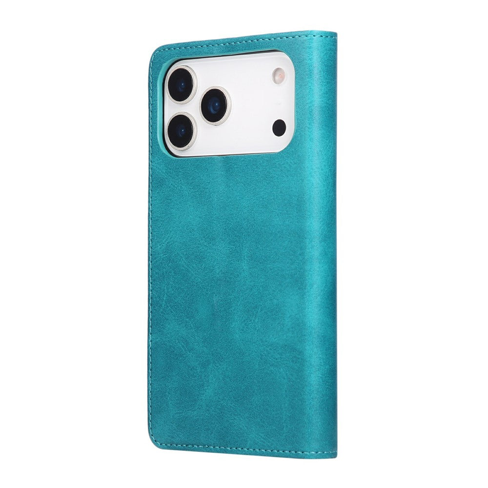 For iPhone 17 Pro Max Case RFID Blocking PU Leather Phone Wallet Cover - Peacock Blue