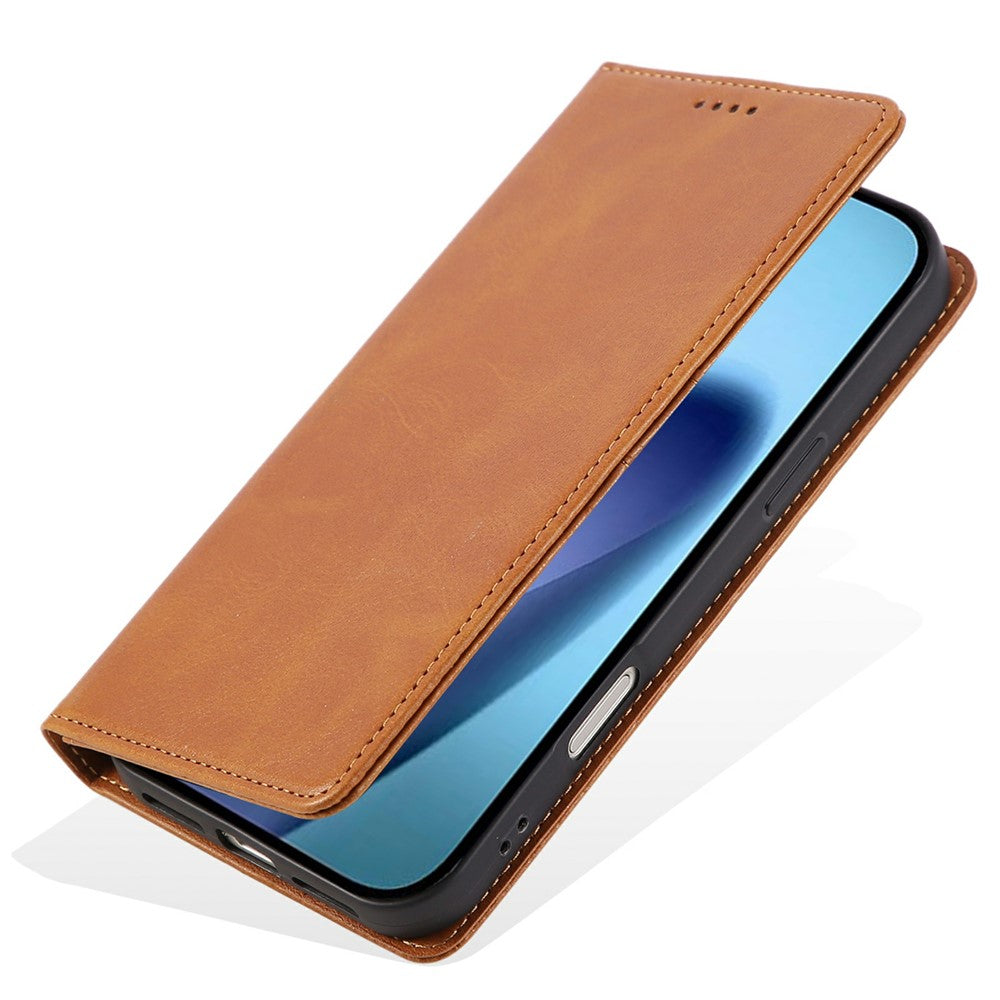 For iPhone 17 Pro Max Case RFID Blocking PU Leather Phone Wallet Cover - Brown