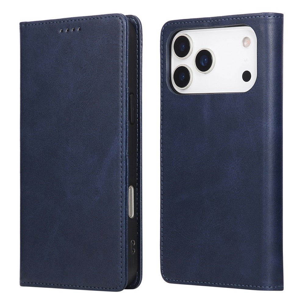 For iPhone 17 Pro Max Case RFID Blocking PU Leather Phone Wallet Cover - Blue