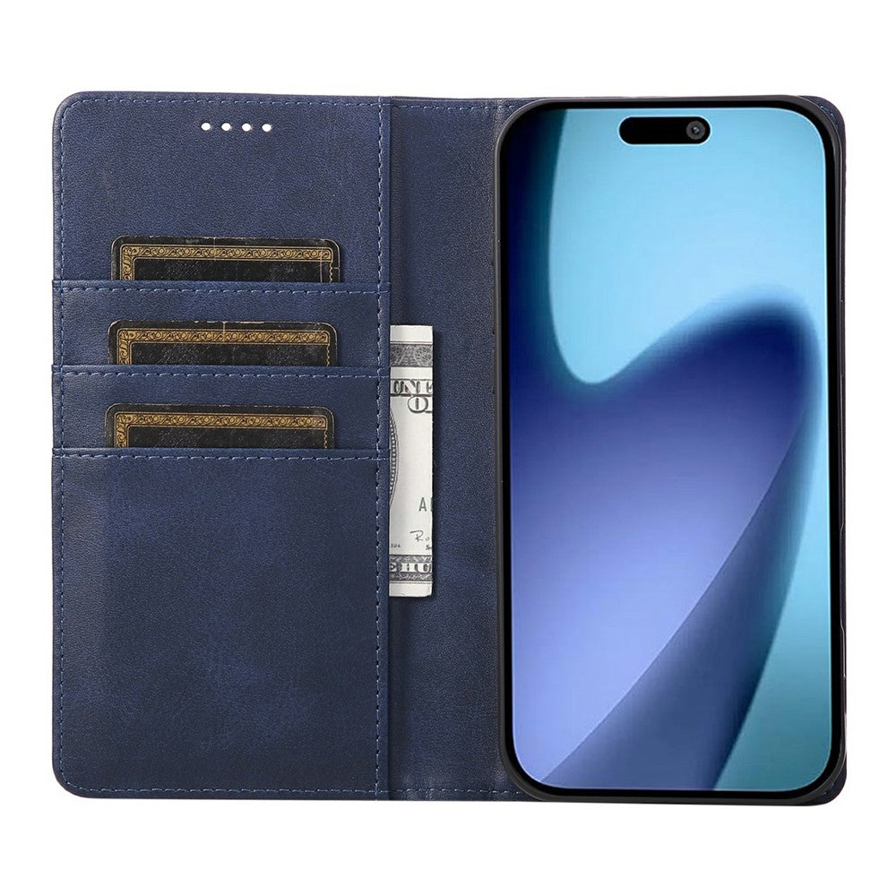 For iPhone 17 Pro Max Case RFID Blocking PU Leather Phone Wallet Cover - Blue