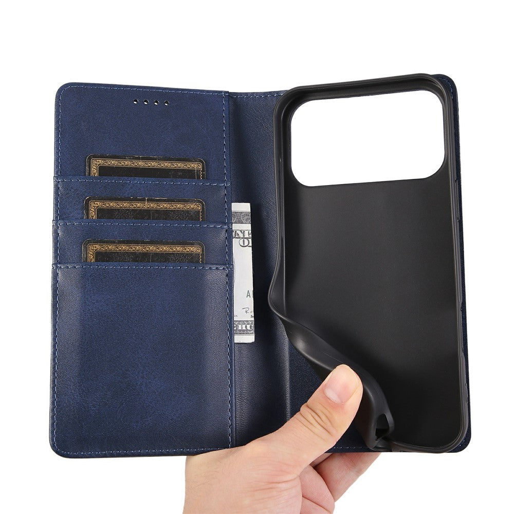 For iPhone 17 Pro Max Case RFID Blocking PU Leather Phone Wallet Cover - Blue