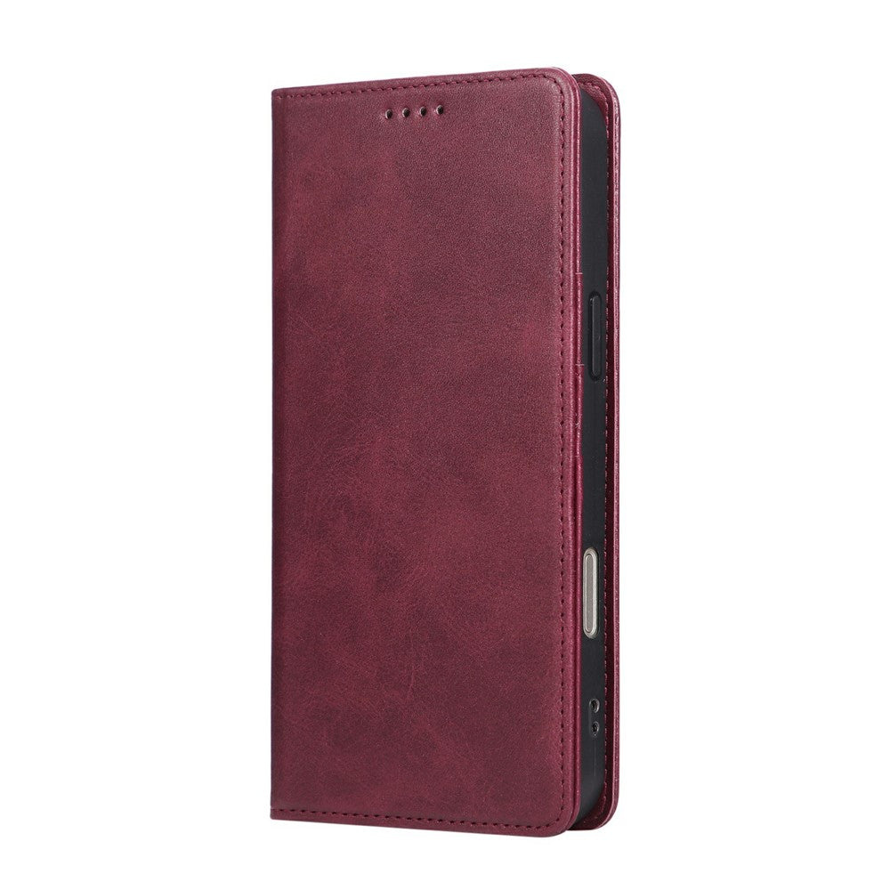 For iPhone 17 Pro Max Case RFID Blocking PU Leather Phone Wallet Cover - Wine Red