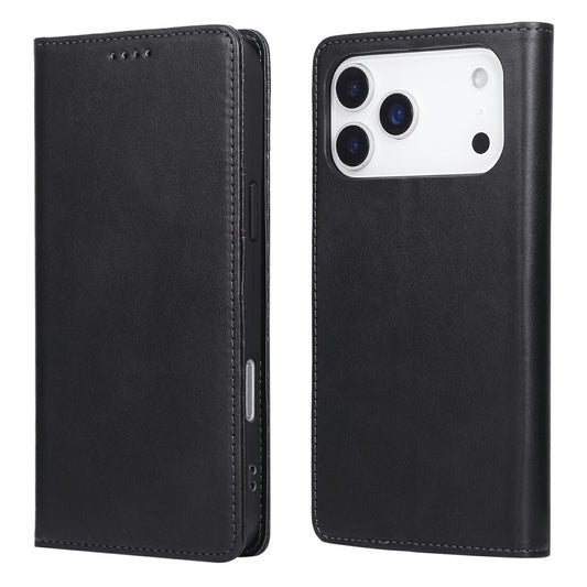 For iPhone 17 Pro Max Case RFID Blocking PU Leather Phone Wallet Cover - Black