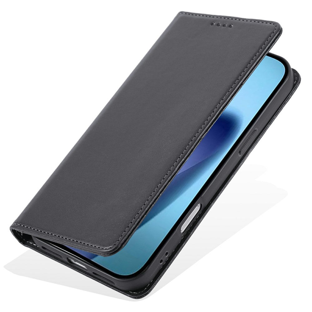 For iPhone 17 Pro Max Case RFID Blocking PU Leather Phone Wallet Cover - Black